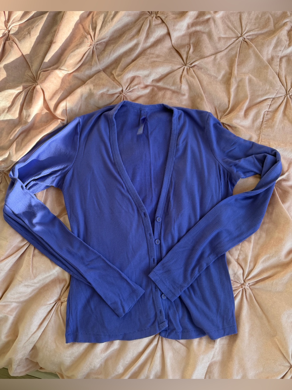 Skims Ribbed Knit Top in Blue